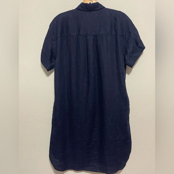 J. Crew NWT Capitaine Shirtdress in Navy Linen Size XS - Belt Not Included - Picture 8 of 11